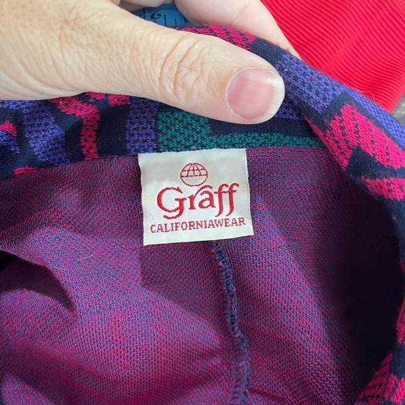 Women’s Vintage 80s-90s Abstract Graff California Designs Sweater Medium Pink - Picture 6 of 7